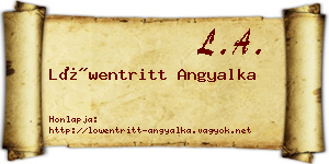Löwentritt Angyalka névjegykártya