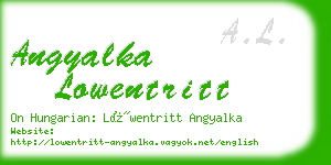 angyalka lowentritt business card